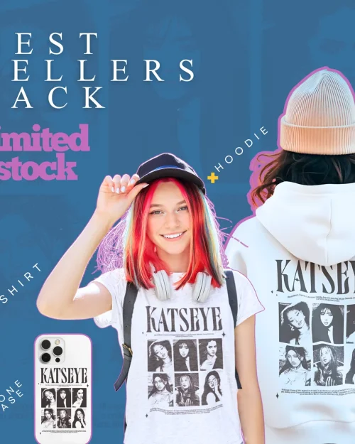 Katseye Best Sellers Poster Pack: Hoodie + T-Shirt + Case