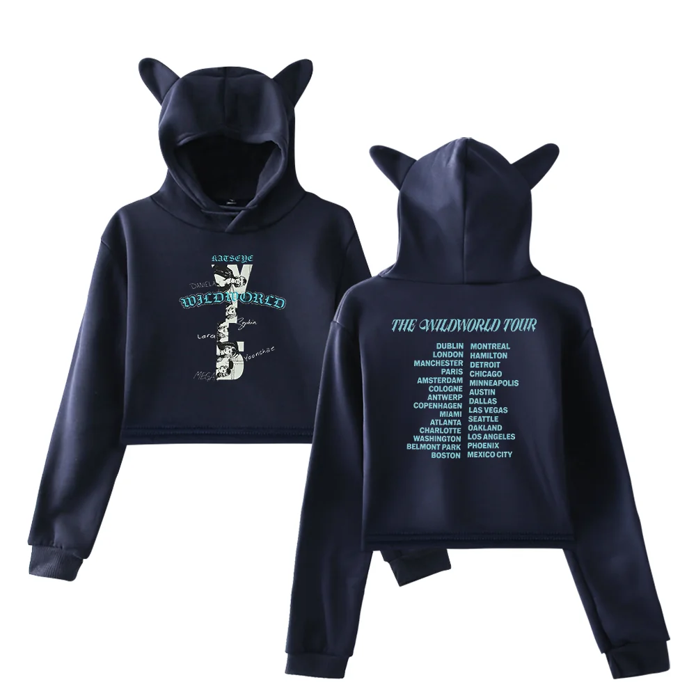 KATSEYE Wildworld Tour Cropped Hoodie - Image 4